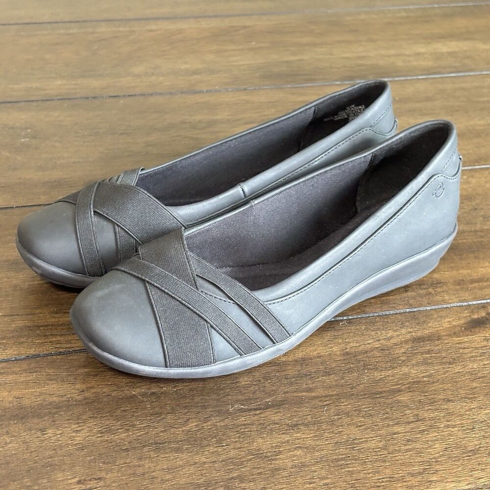 Easy Spirit Slip-on Ballet Flats Acasia Black Womens size 6 W - NEW!